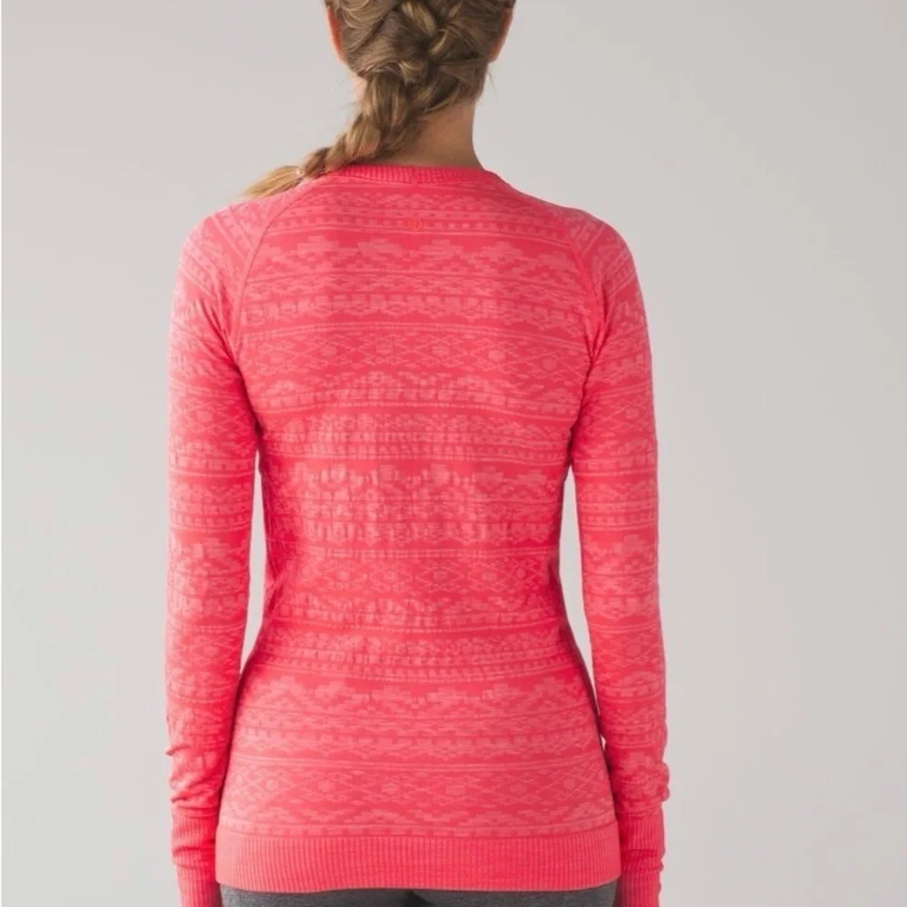 Lululemon sz 6 Rest Less Pullover Heathered Electric Coral NWOT new condition